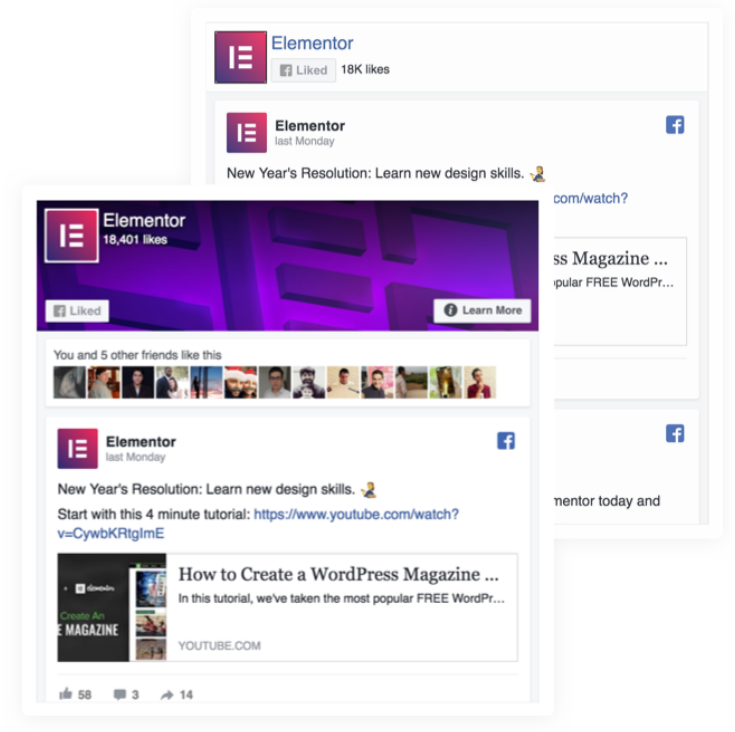 Elementor Better Facebook Posts Widget ¿Qué es Elementor y para qué sirve? Wordpress Te encantará