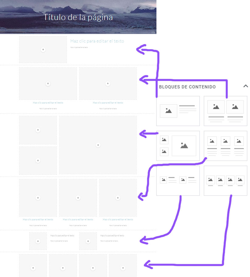 crear página web en google sites con bloques de contenido