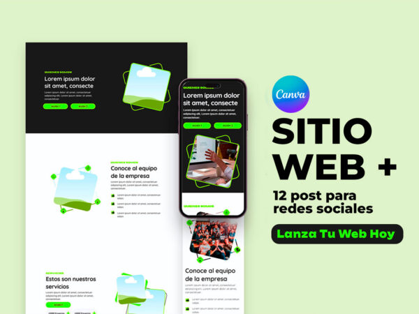 plantilla canva para sitio web