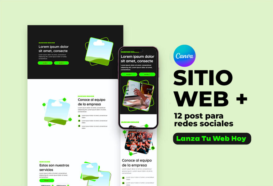 plantilla canva para sitio web