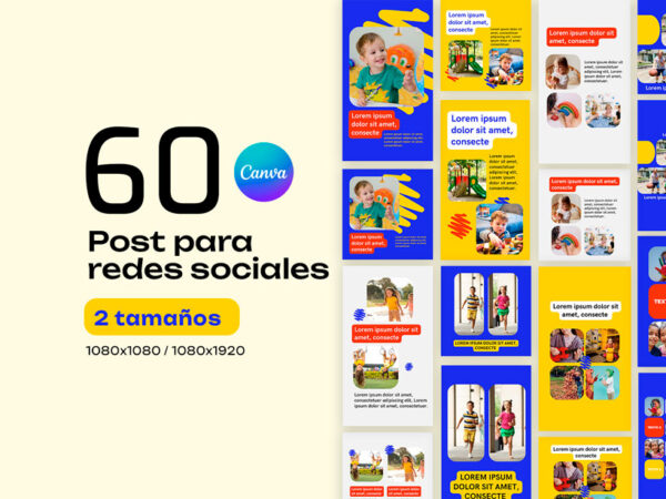 60 plantillas canva para intagram y facebook personalizables